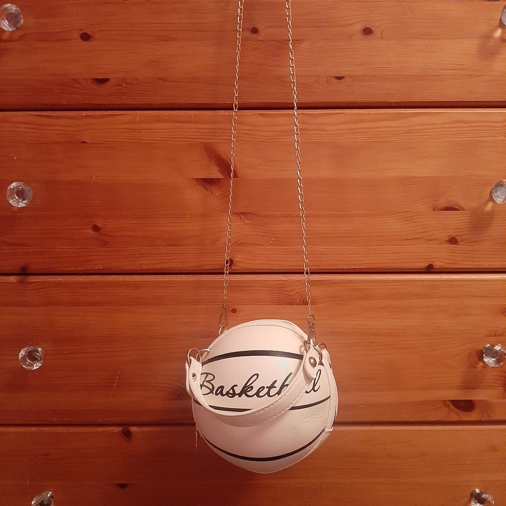 White basketball mini crossbody Novelty purse